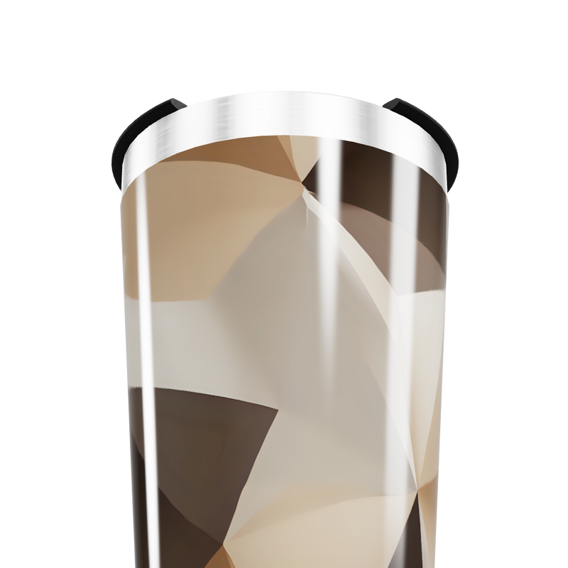 Copo Térmico - Geométrico Marrom Aço Inox
