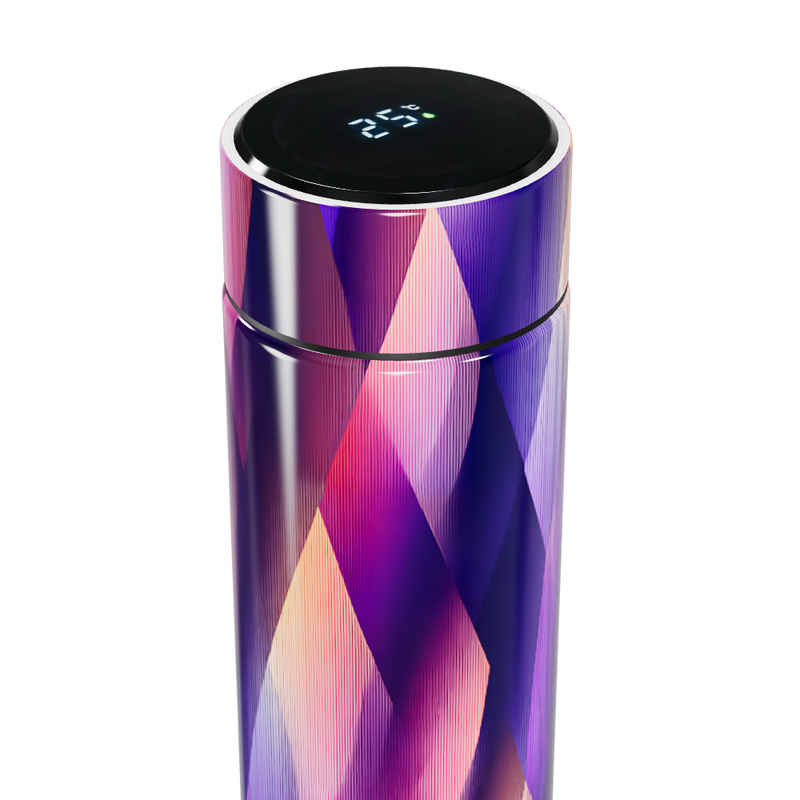 Garrafa Térmica Touch - Estampa Geométrica Colorida