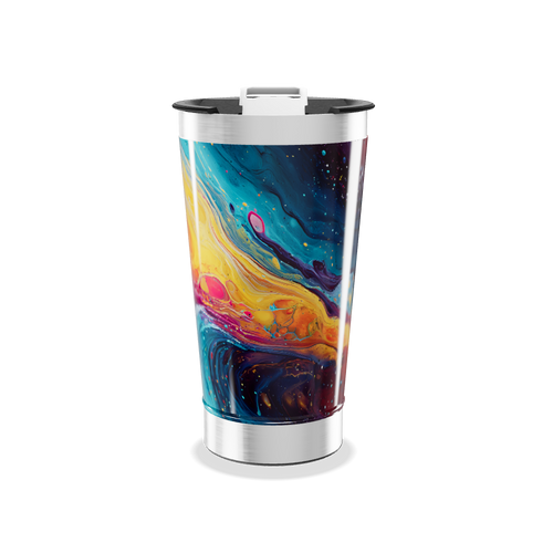 Copo Térmico - Estampa Abstrata Colorida