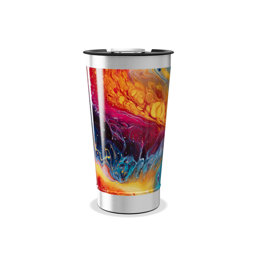 Copo Térmico - Estampa Abstrata Colorida