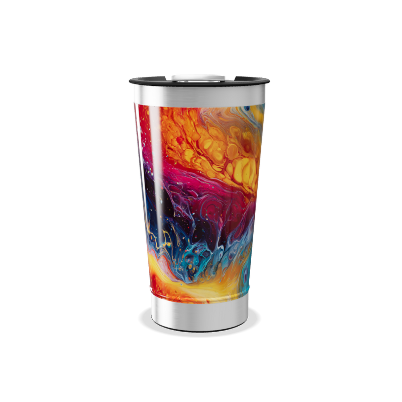 Copo Térmico - Estampa Abstrata Colorida