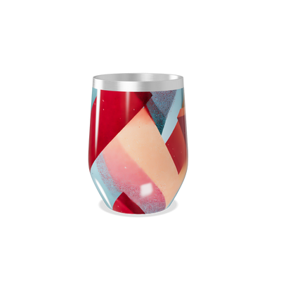 Copo Térmico Slim - Estampa Geométrica Colorida