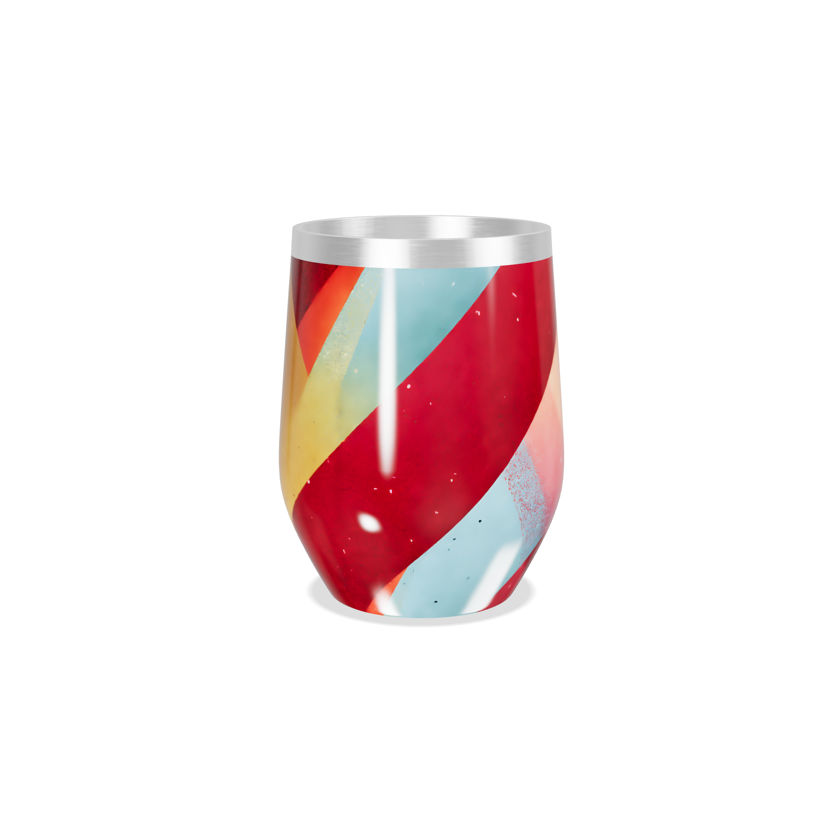 Copo Térmico Slim - Estampa Geométrica Colorida