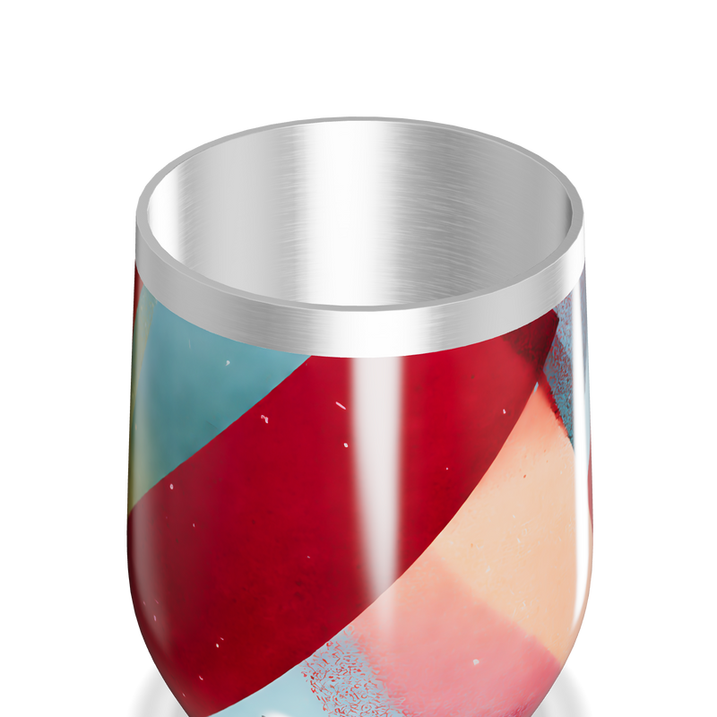 Copo Térmico Slim - Estampa Geométrica Colorida