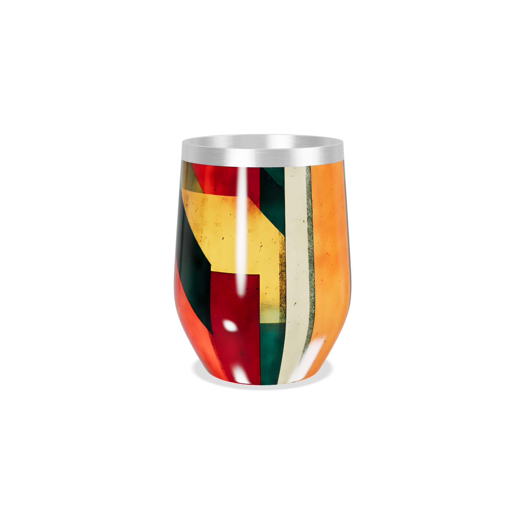 Copo Térmico Slim - Estampa Geométrica Colorida