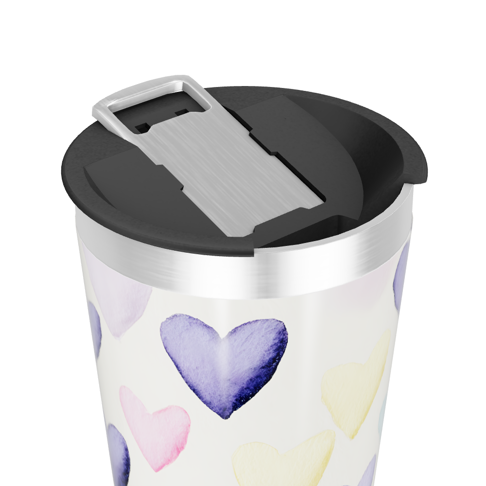 Copo Térmico - Corações Coloridos