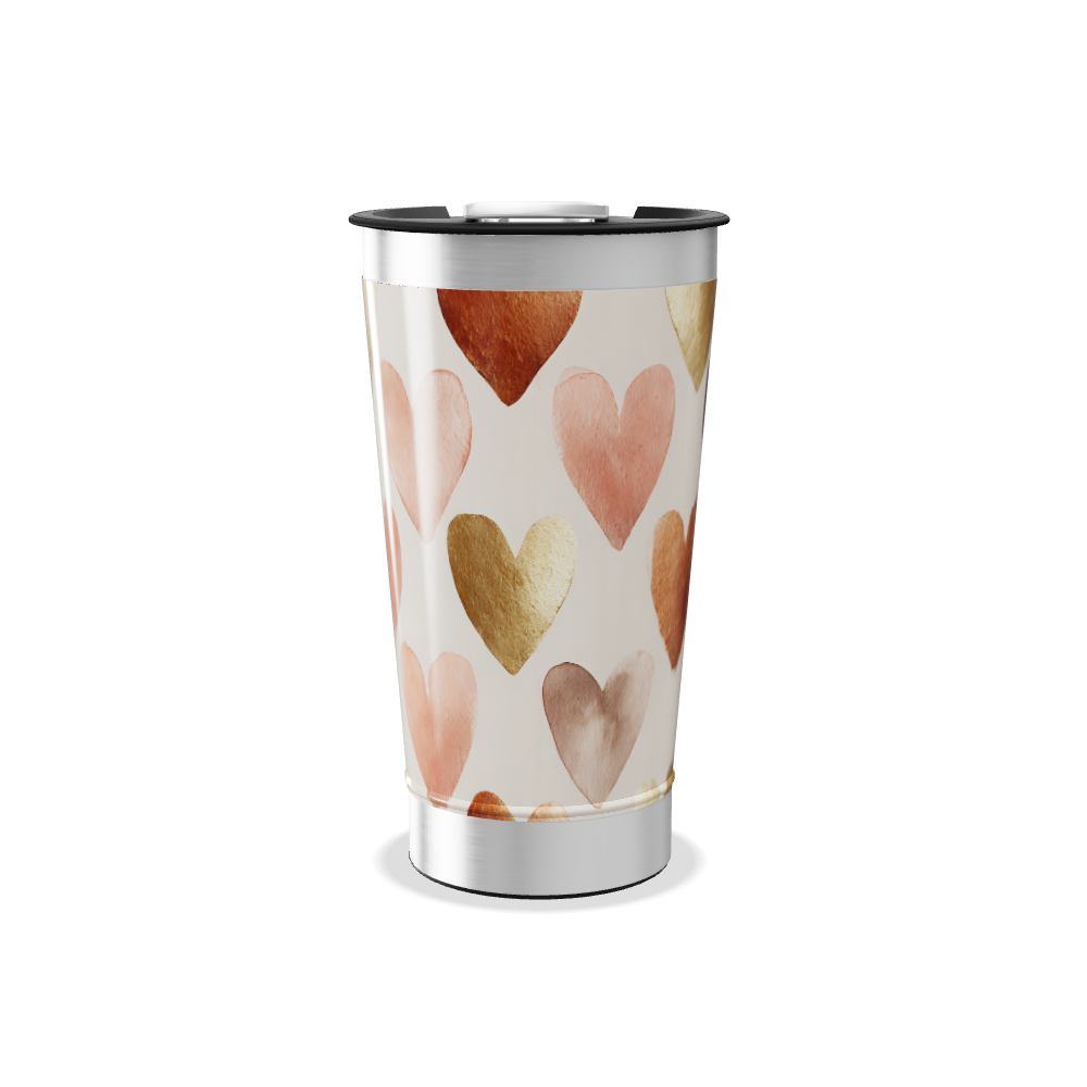 Copo Térmico - Estampa Corações