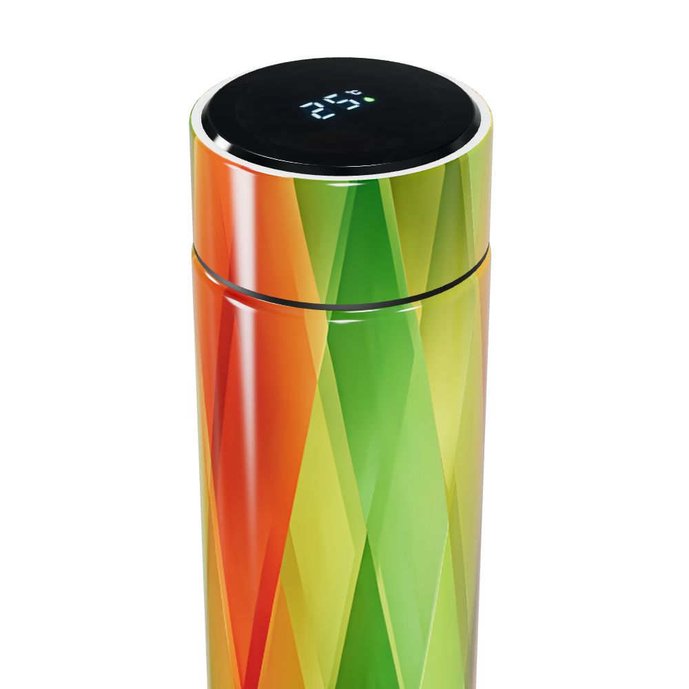 Garrafa Térmica Touch - Estampada Geométrica Colorida