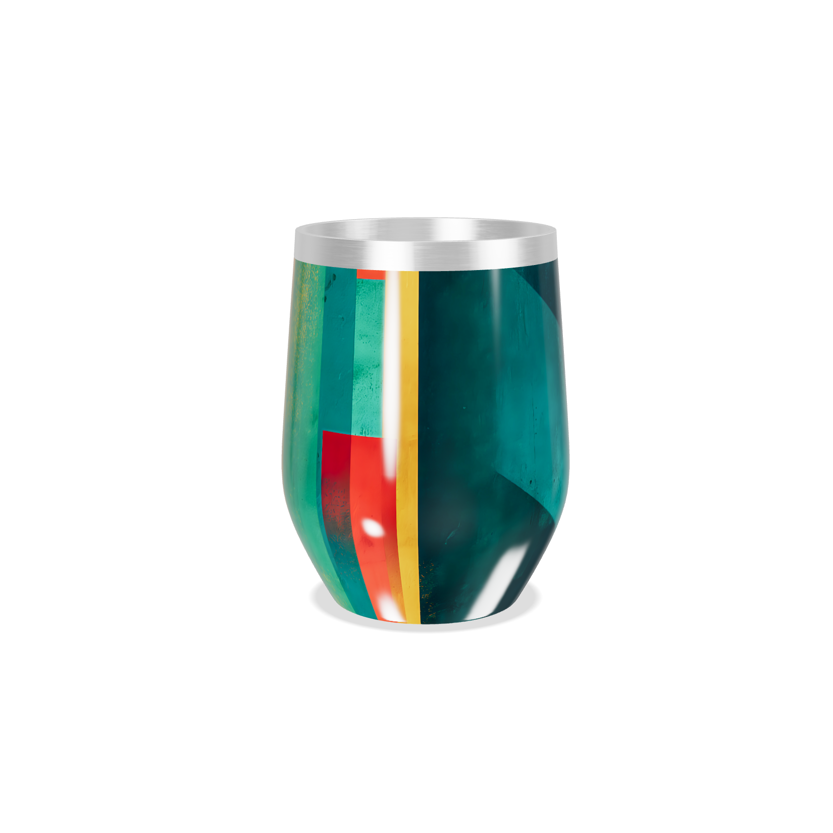 Copo Térmico Slim - Colorido Geométrico Inox