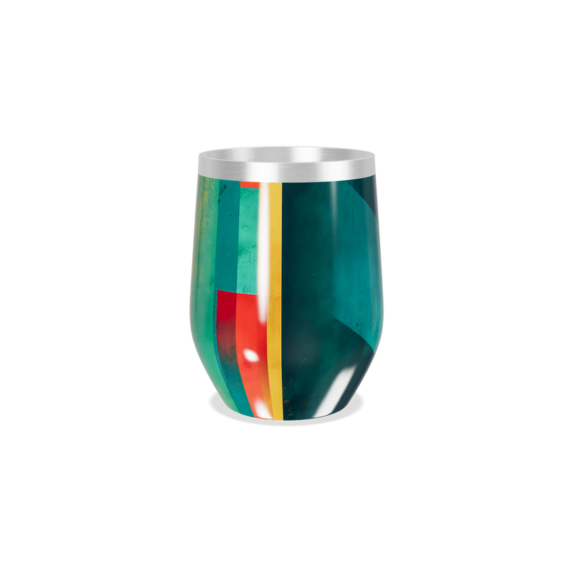 Copo Térmico Slim - Colorido Geométrico Inox