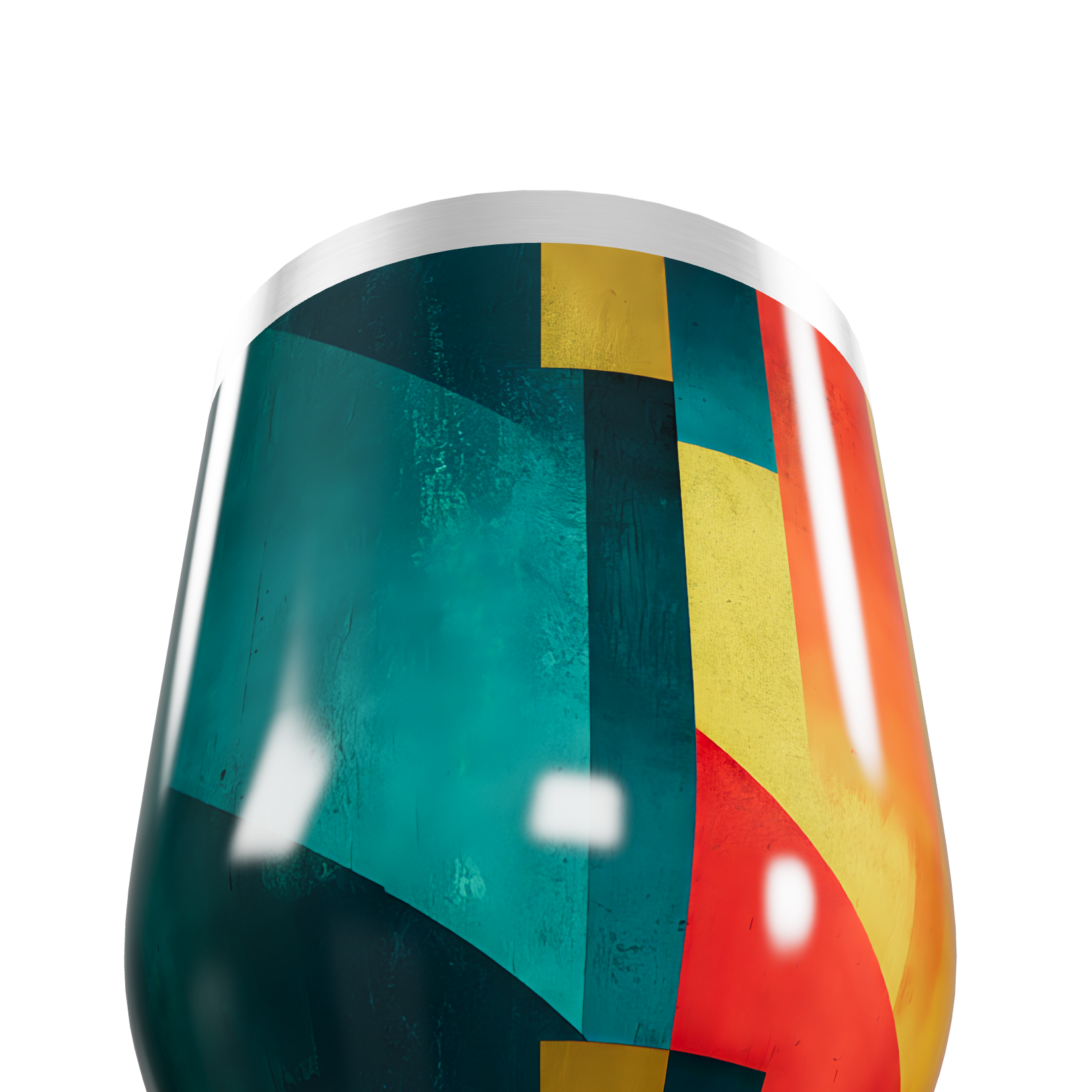 Copo Térmico Slim - Colorido Geométrico Inox