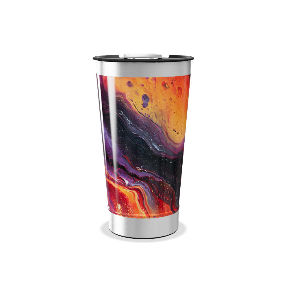 Copo Térmico - Estampa Abstrata Colorida