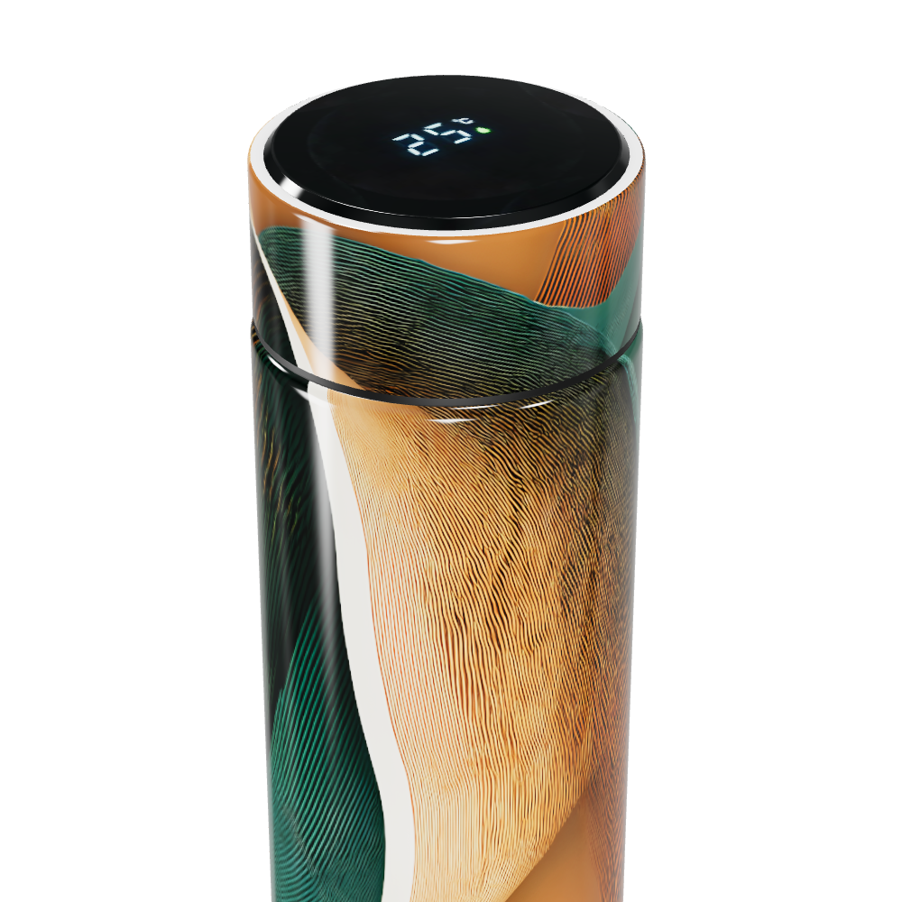 Garrafa Térmica Touch - Estampa Abstrata Colorida