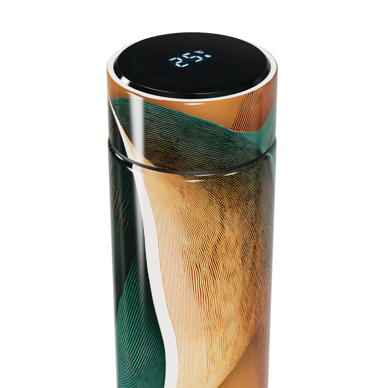 Garrafa Térmica Touch - Estampa Abstrata Colorida