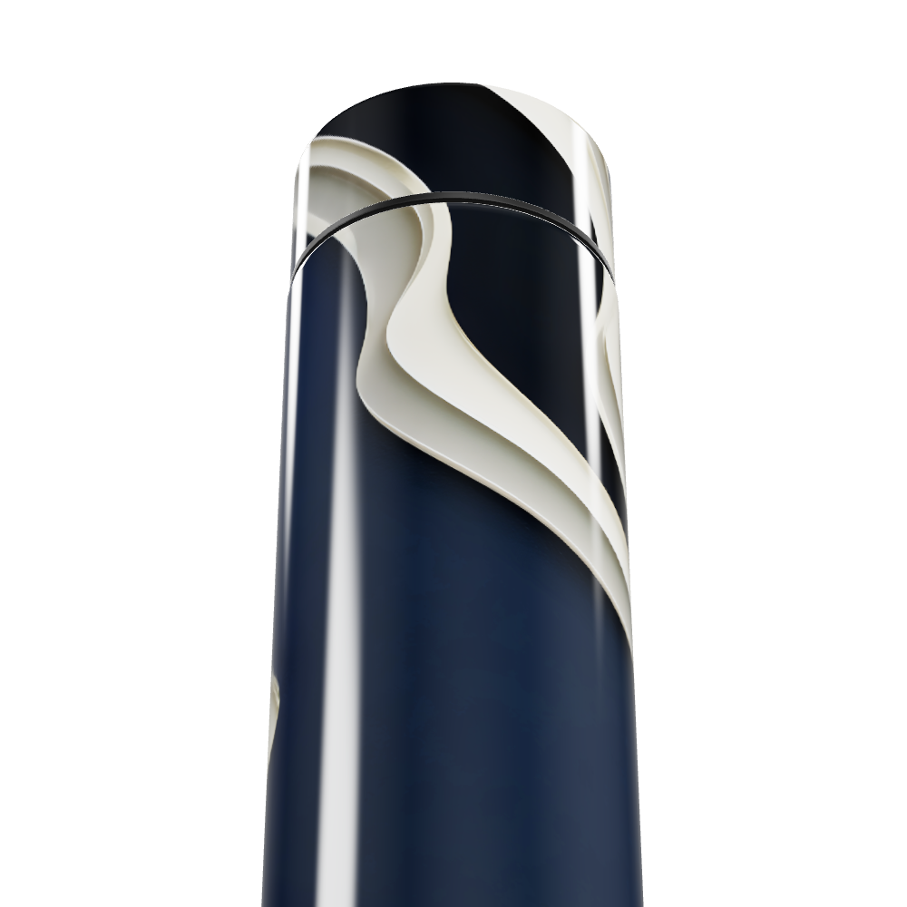 Garrafa Térmica Touch - Azul com Estampa Elegante