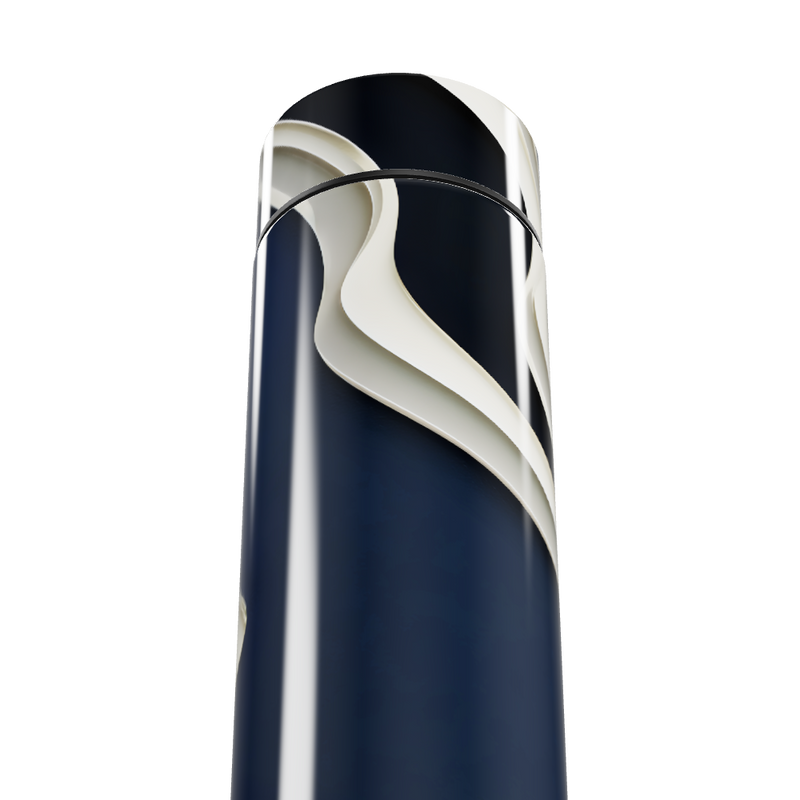 Garrafa Térmica Touch - Azul com Estampa Elegante