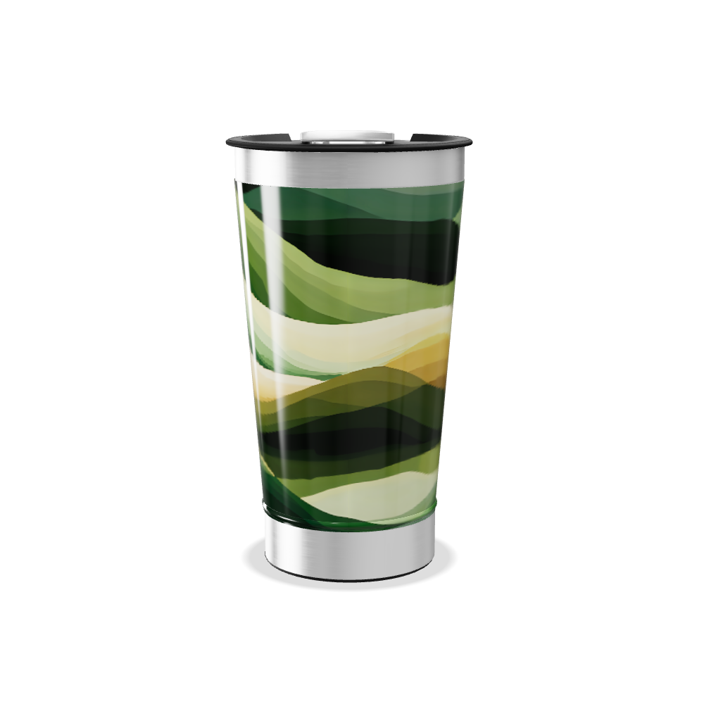 Copo Térmico - Estampa Verde Abstrata