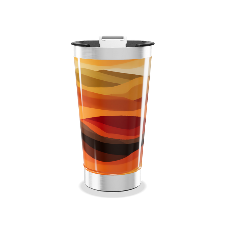 Copo Térmico - Estampa Ondas Coloridas