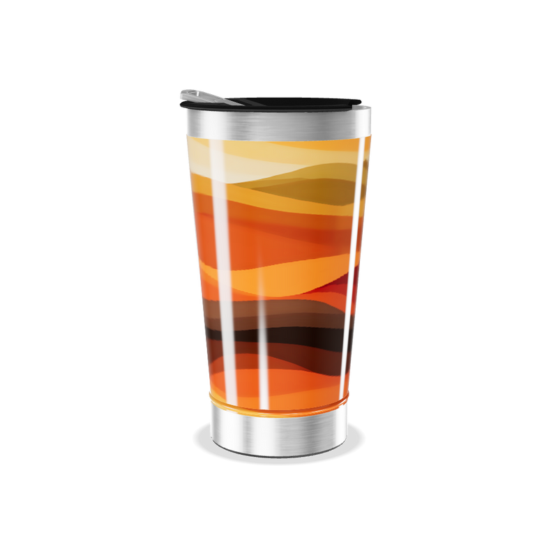 Copo Térmico - Estampa Ondas Coloridas