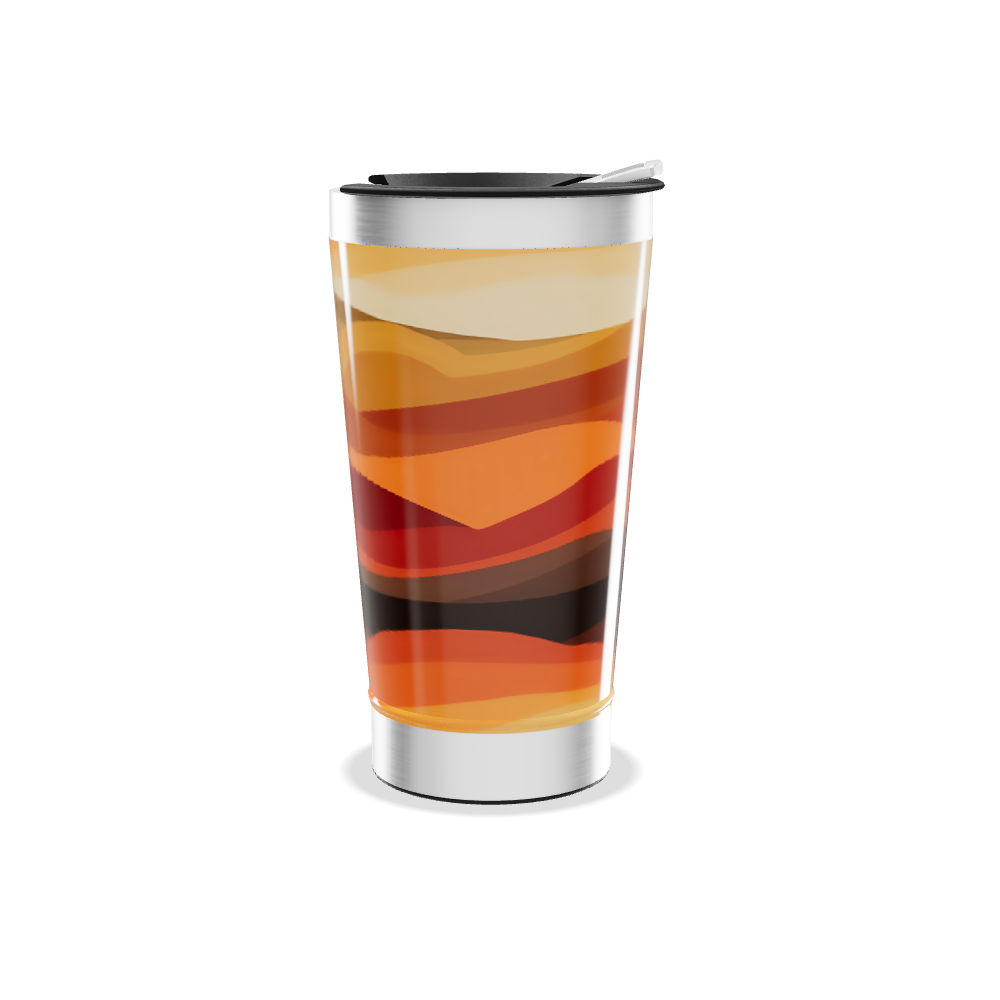 Copo Térmico - Estampa Ondas Coloridas