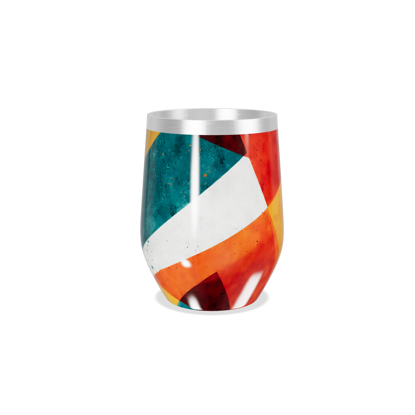 Copo Térmico Slim - Colorido Geométrico Inox