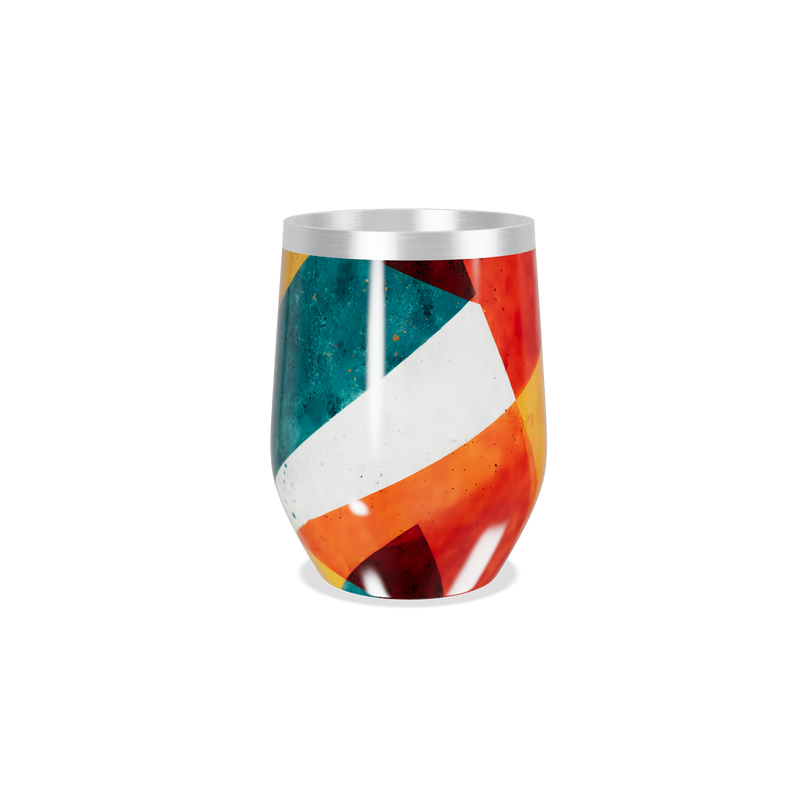 Copo Térmico Slim - Colorido Geométrico Inox