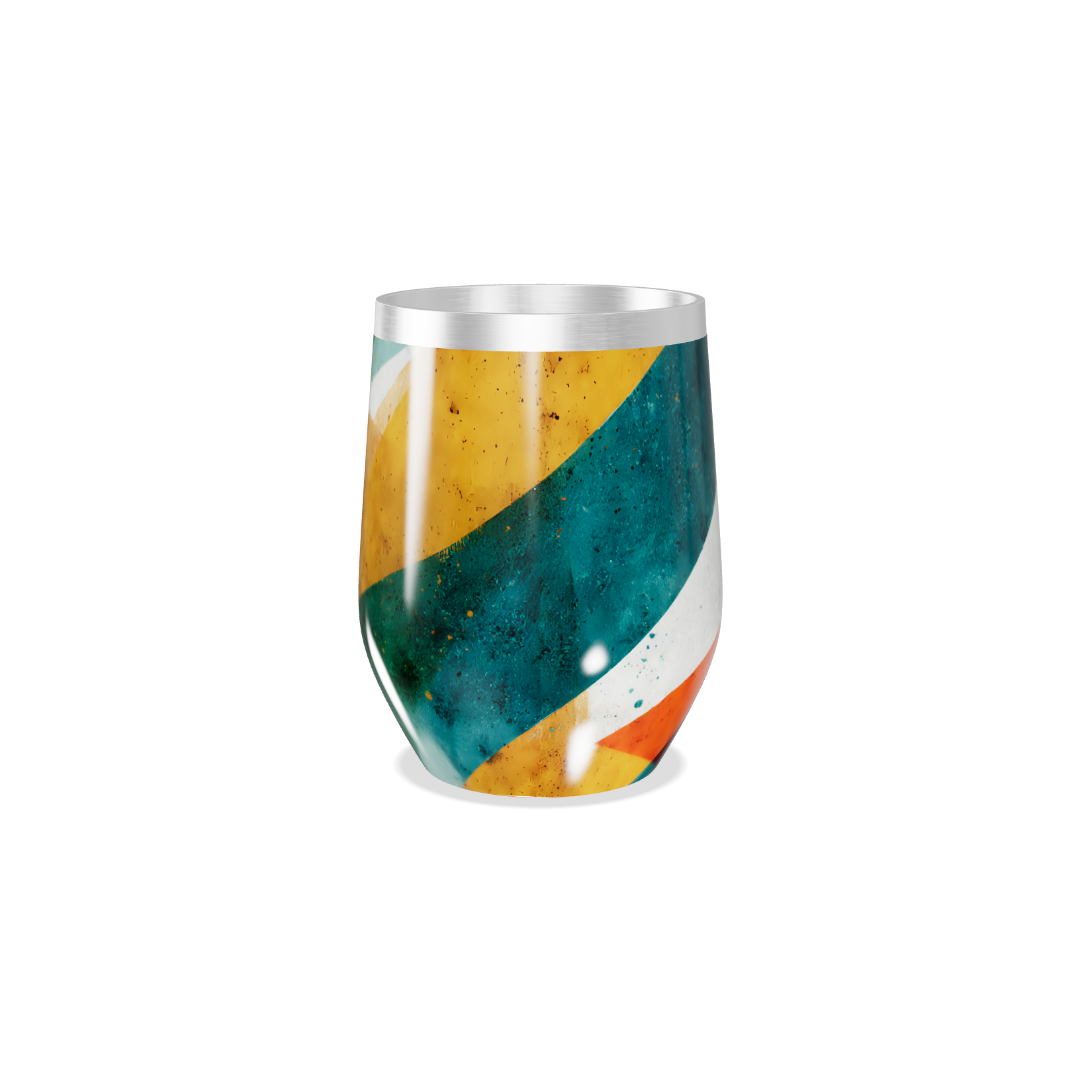 Copo Térmico Slim - Colorido Geométrico Inox