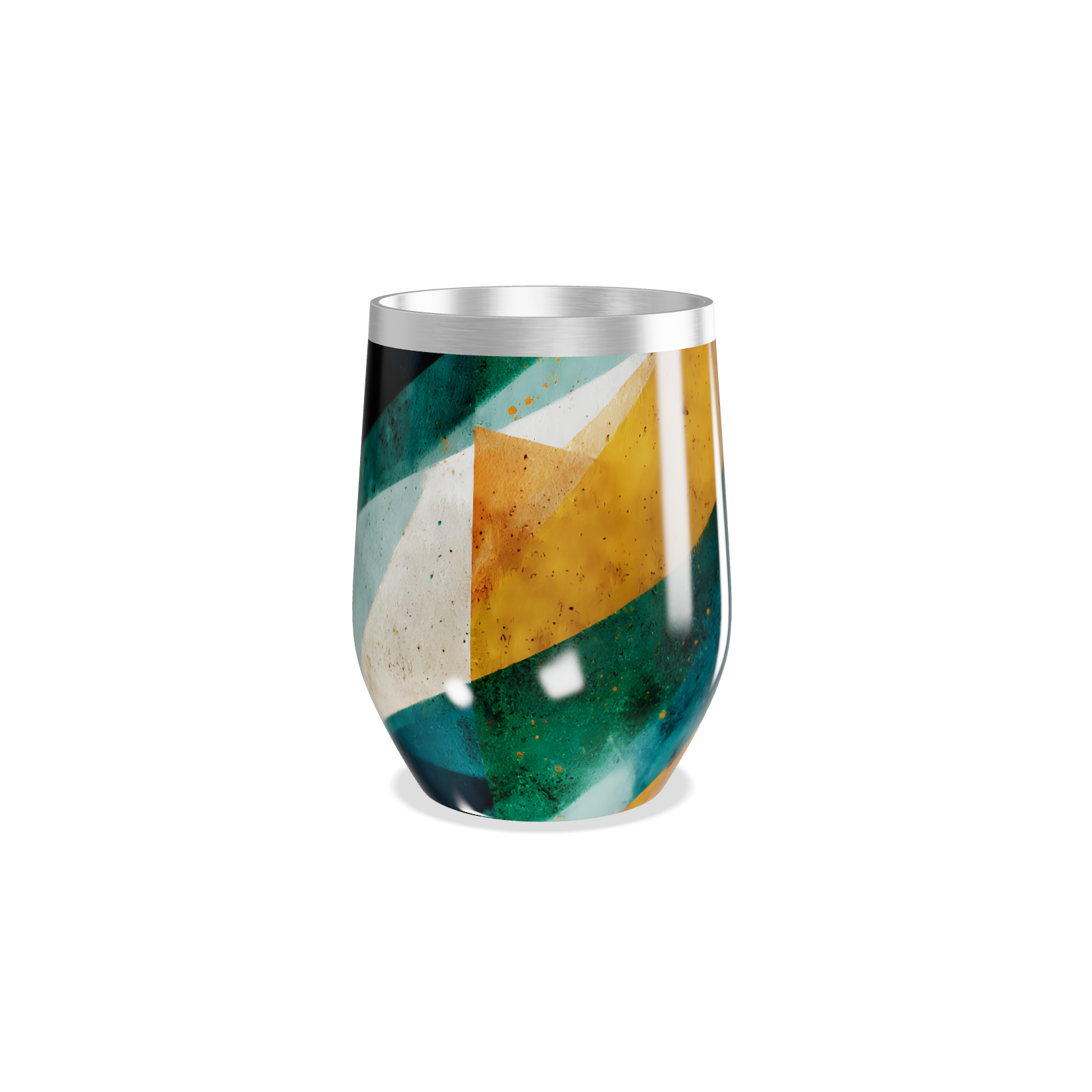 Copo Térmico Slim - Colorido Geométrico Inox