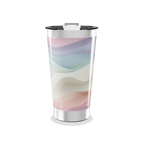 Copo Térmico - Estampa Ondas Pastel