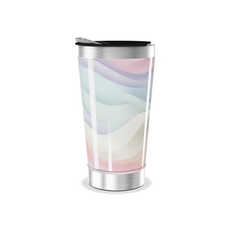 Copo Térmico - Estampa Ondas Pastel