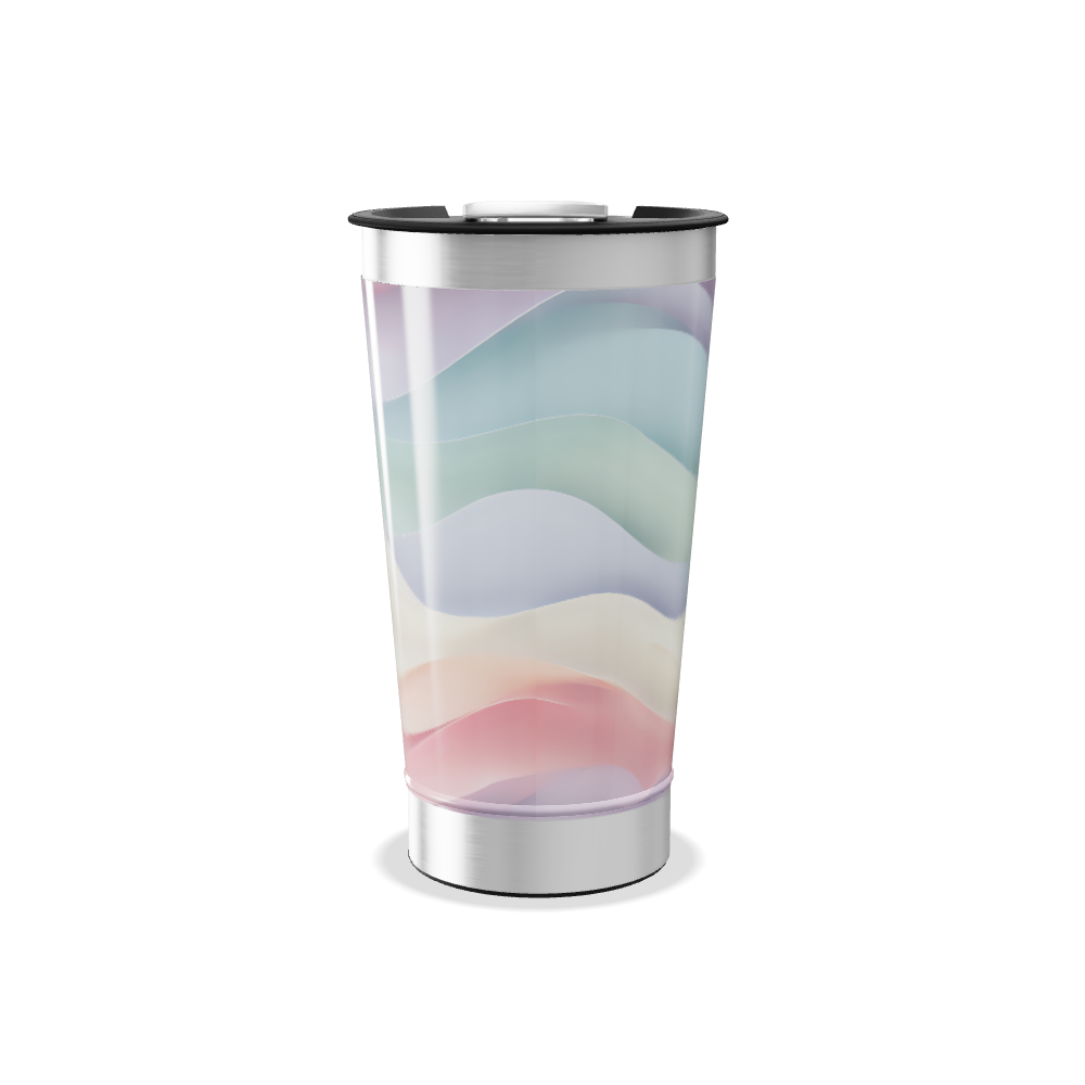 Copo Térmico - Estampa Ondas Pastel