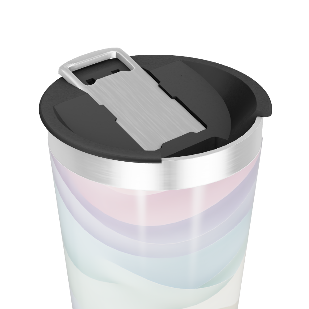 Copo Térmico - Estampa Ondas Pastel