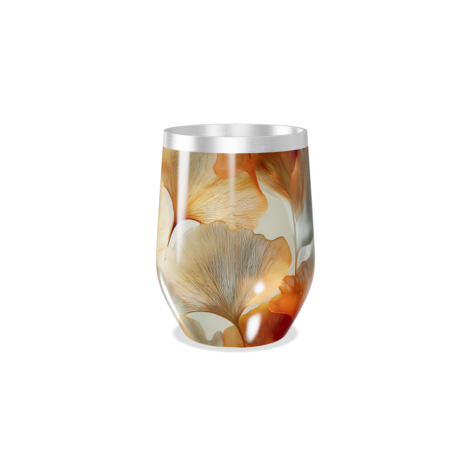 Copo Térmico Slim - Folhas Artísticas Aço Inox