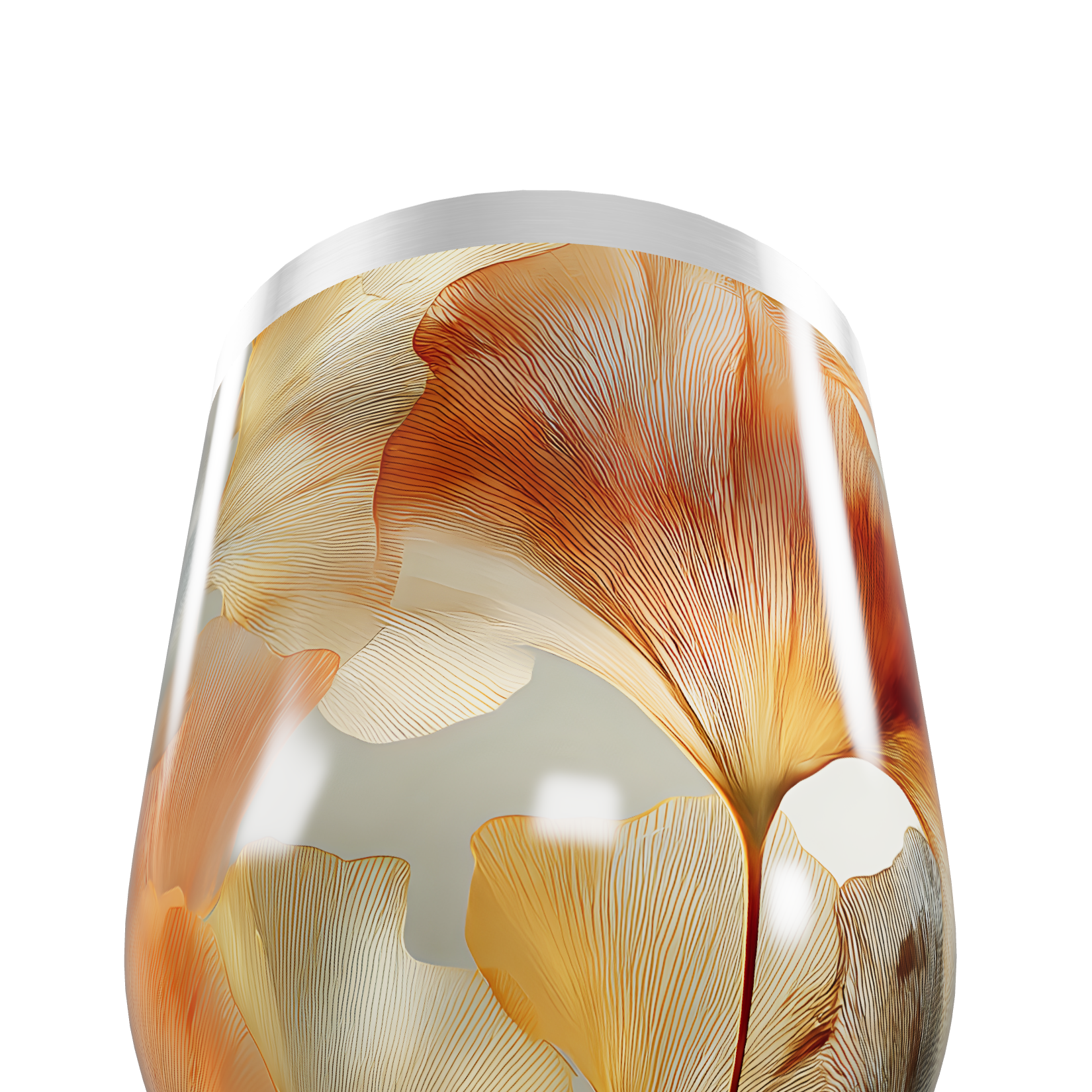 Copo Térmico Slim - Folhas Artísticas Aço Inox