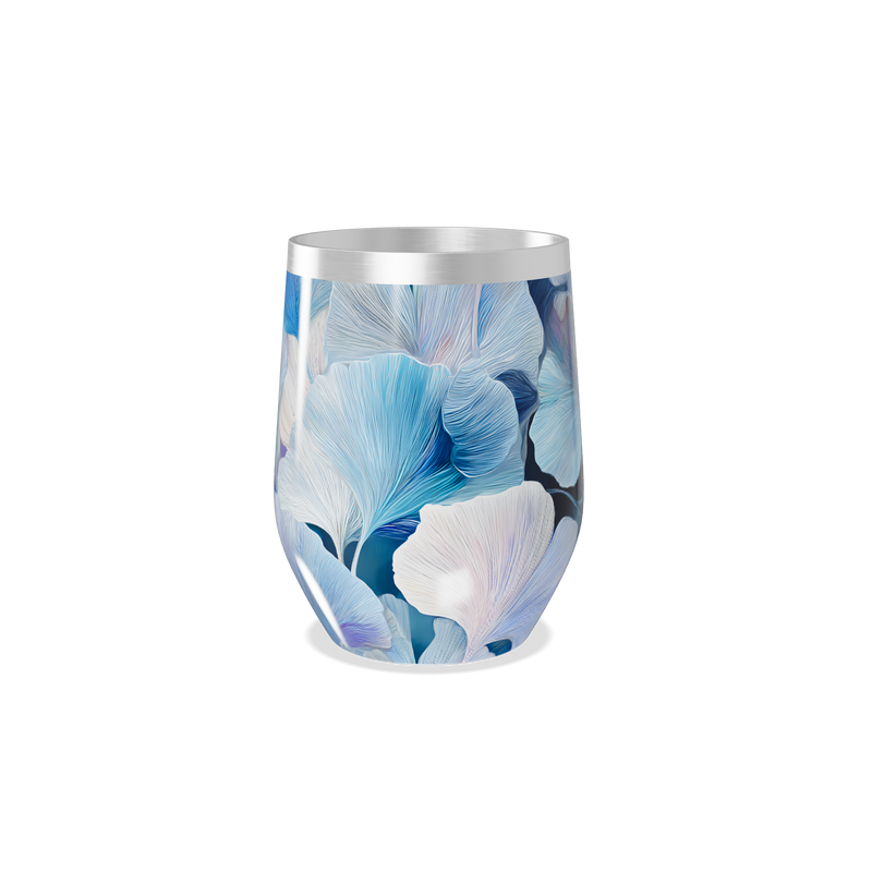 Copo Térmico Slim - Azul Floral Elegante