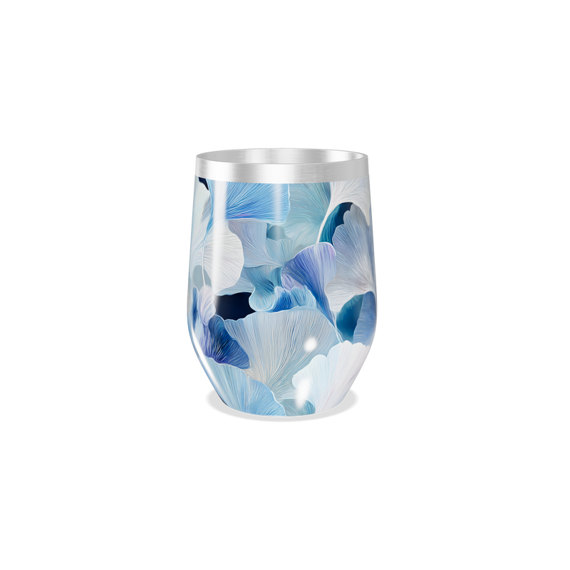 Copo Térmico Slim - Azul Floral Elegante