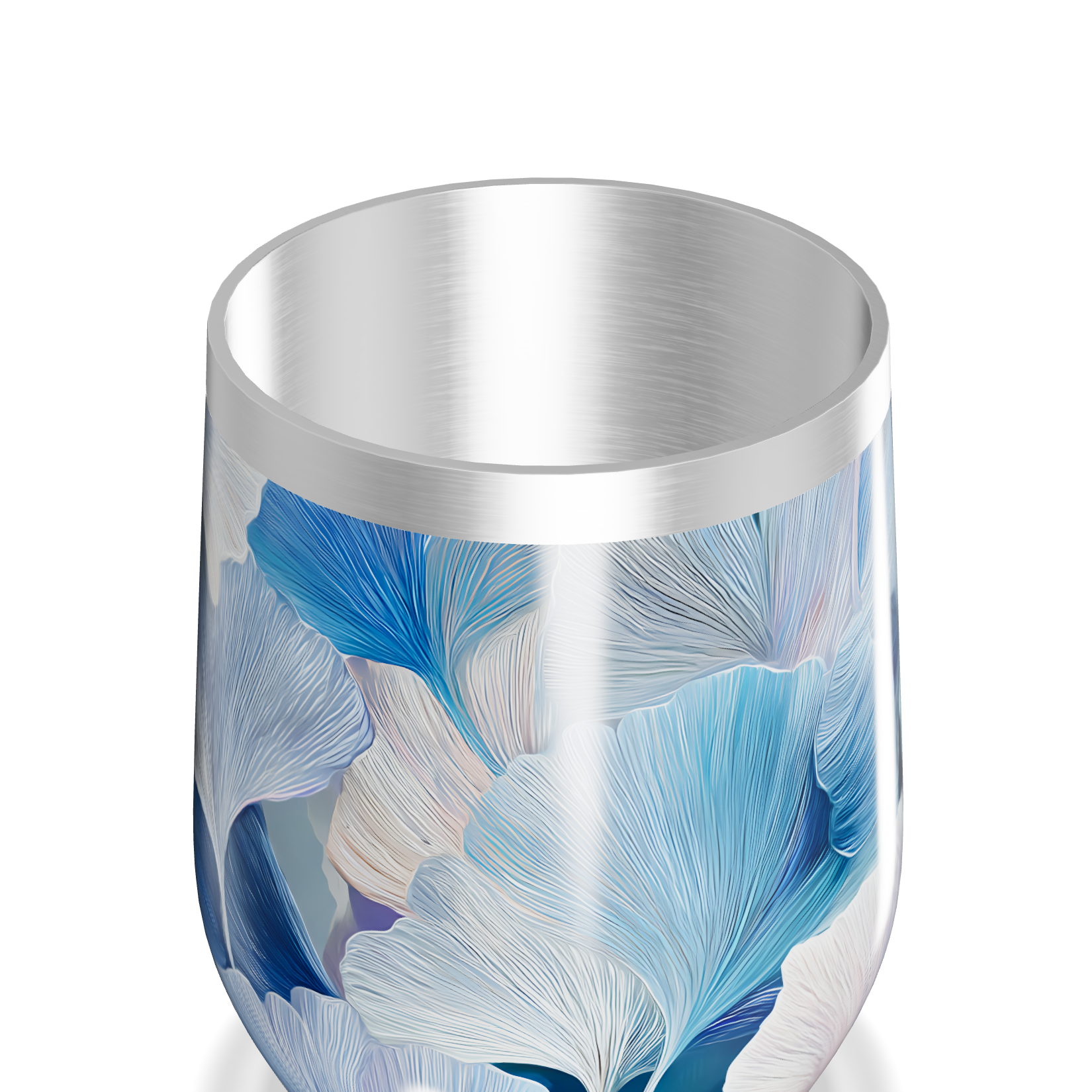 Copo Térmico Slim - Azul Floral Elegante