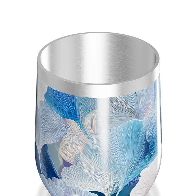 Copo Térmico Slim - Azul Floral Elegante