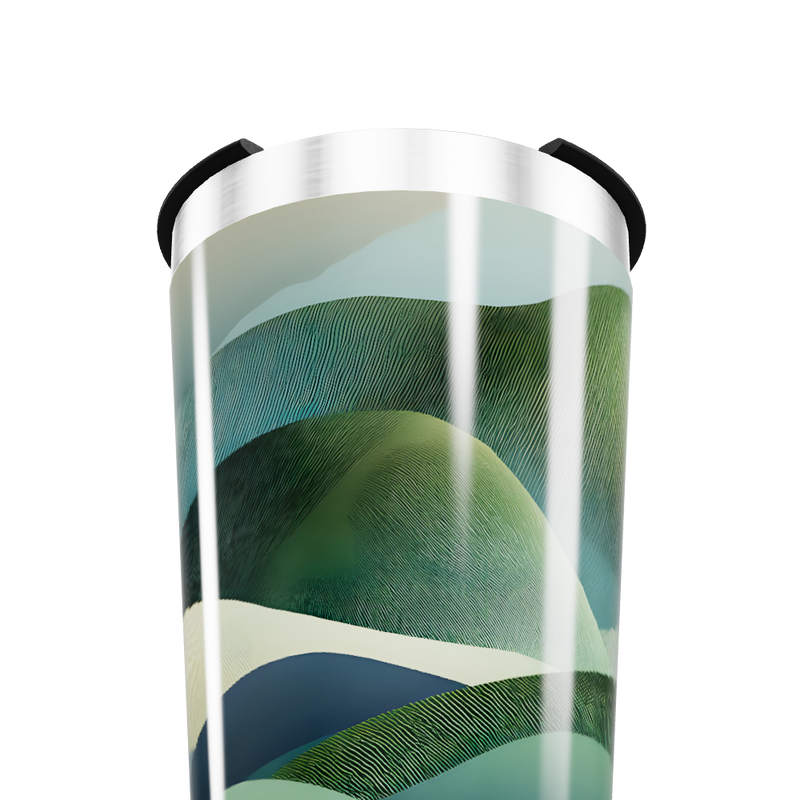 Copo Térmico - Verde Abstrato Aço Inox