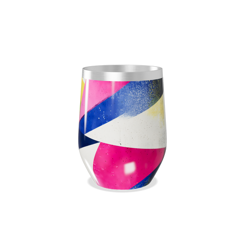 Copo Térmico Slim - Colorido com Design Abstrato