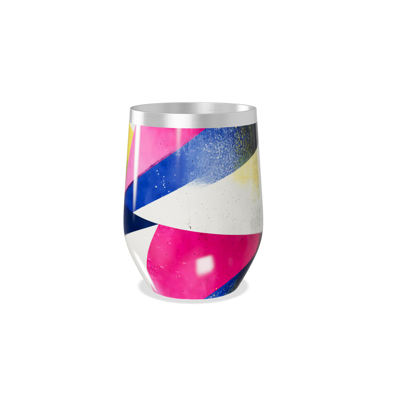 Copo Térmico Slim - Colorido com Design Abstrato