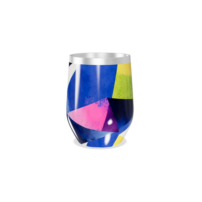 Copo Térmico Slim - Colorido com Design Abstrato