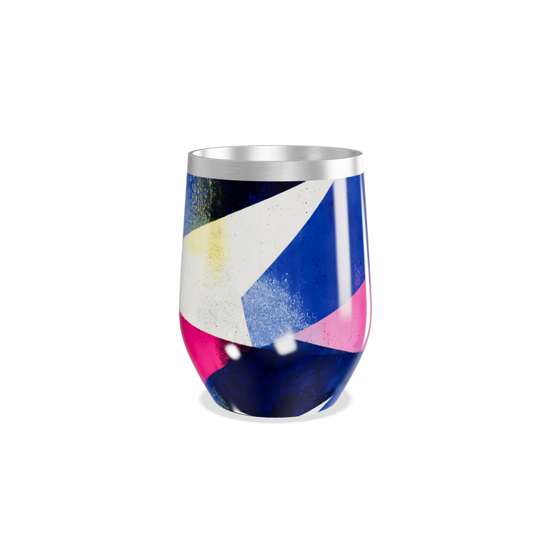 Copo Térmico Slim - Colorido com Design Abstrato