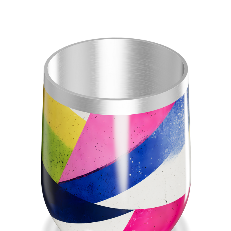 Copo Térmico Slim - Colorido com Design Abstrato