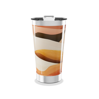 Copo Térmico - Estampado Laranja e Marrom