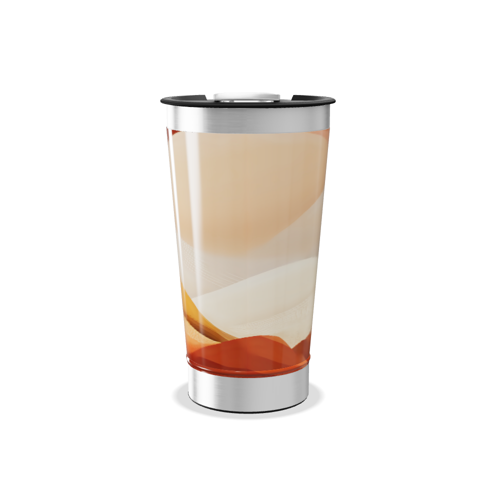 Copo Térmico - Estampado Laranja e Marrom