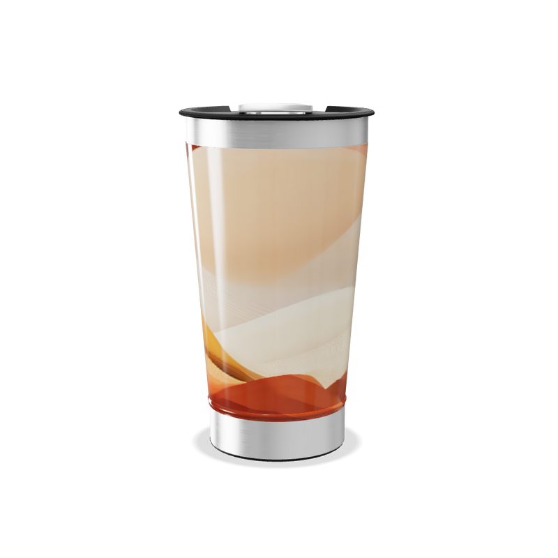 Copo Térmico - Estampado Laranja e Marrom