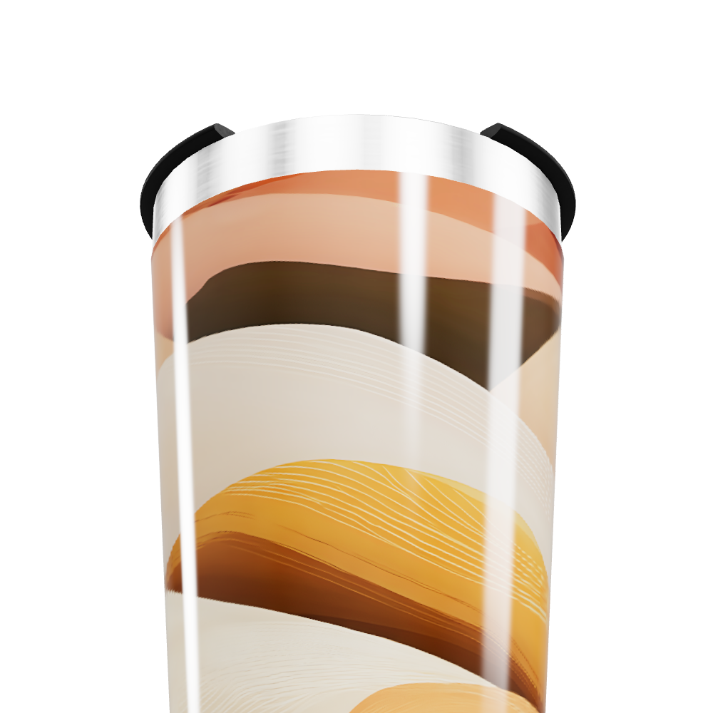 Copo Térmico - Estampado Laranja e Marrom