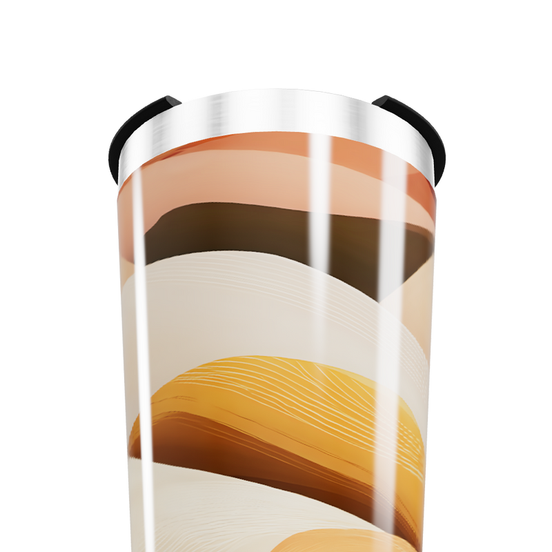 Copo Térmico - Estampado Laranja e Marrom