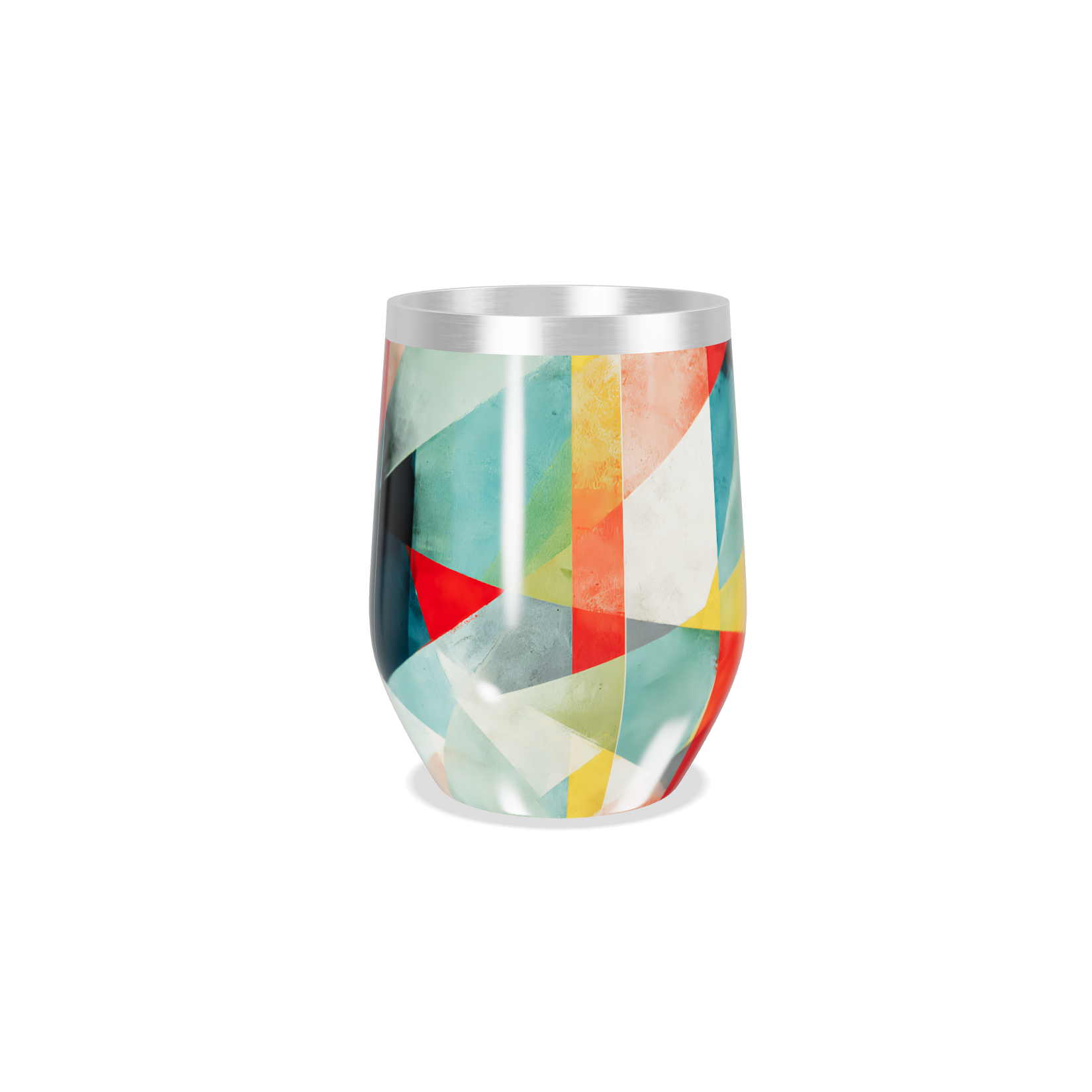 Copo Térmico Slim - Estampa Colorida Geométrica